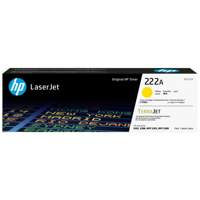 Toner Hp W2222A | Amarillo 222A | Para Color LaserJet Pro 3203W / 3388sdw / 3388fdn / 3203dn