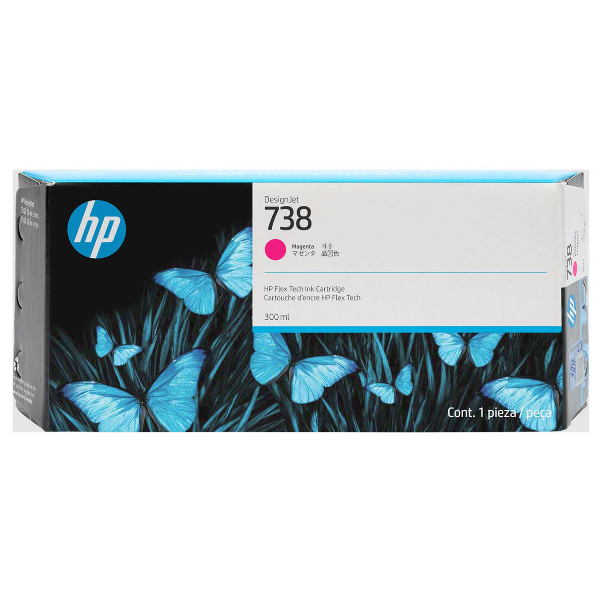 Tinta Hp 738 Magenta - 300 ml - 676M7A - Hp Designjet T850