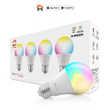 Bombillo LED inteligente Wi-Fi 110V A19 - NHB-C110 4PK - Multicolor - Panamá