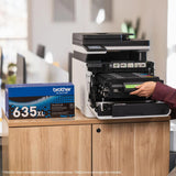 Brother MFC-L8730CDW láser a color: acceso a tóners TN635XL