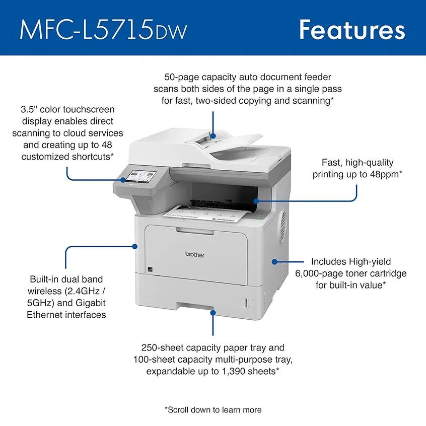 Brother MFC-L5715DW: detalle de funciones