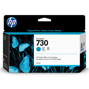 Cartucho de tinta HP Designjet 730 Cyan de 130 ml | Para HP DesignJet T1600 / T1700 / T2600 - Panamá