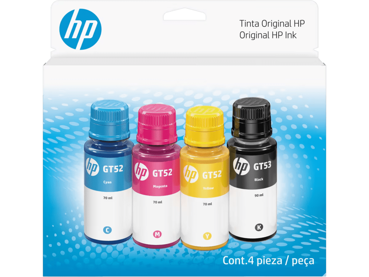 Combo de botella de tinta HP GT53 / GT52, pack de 4 | 9F3N4AL - Panamá