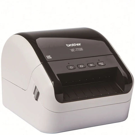 Impresora de Etiquetas Brother QL-1100 | Conectividad USB, 4 pulgadas de ancho, 300 x 300 ppp, 69 etiquetas por minuto - Panamá