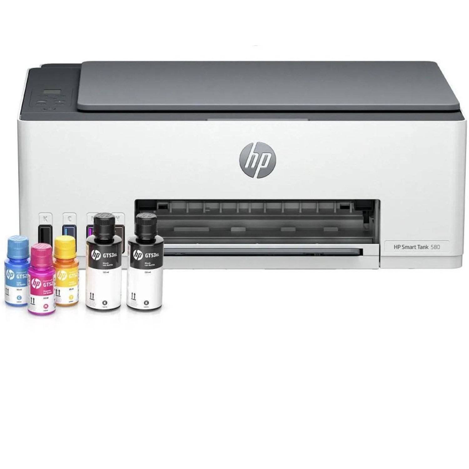 Impresora HP Smart Tank 580 WiFi con Tanque de Tinta de Alta Capacidad | Incluye 5 Botellas de Tinta - Reemplaza HP Smart Tank 415 | 12 ppm Negro / 5 ppm Color - Panamá