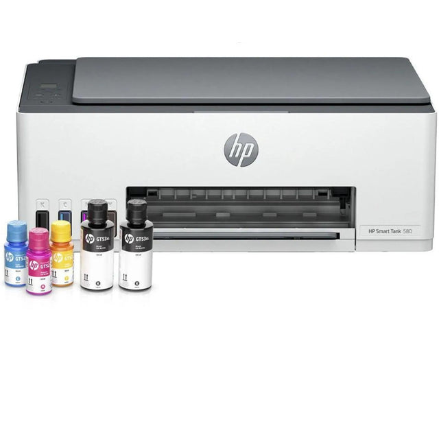 Impresora HP Smart Tank 580 WiFi con Tanque de Tinta de Alta Capacidad | Incluye 5 Botellas de Tinta - Reemplaza HP Smart Tank 415 | 12 ppm Negro / 5 ppm Color - Panamá