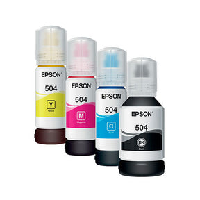 Juego de Tintas Epson T504 | Los 4 colores | EcoTank L4260 / L14150 / L4360 - Panamá