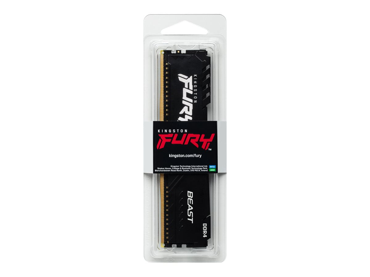 Kingston FURY Beast - DDR4 - módulo - 16 GB - DIMM de 288 contactos - 3200 MHz / PC4-25600 - CL16 - 1.35 V - sin búfer - no ECC - negro - Panamá