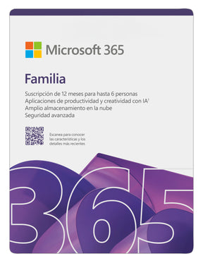 Licencia Microsoft 365 Familia Suscripción de 12 Meses | EP232295 - Panamá