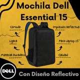 Mochila Dell Essential 15 | es-bp-15-20 | Diseñada con impresiones reflectantes - Panamá