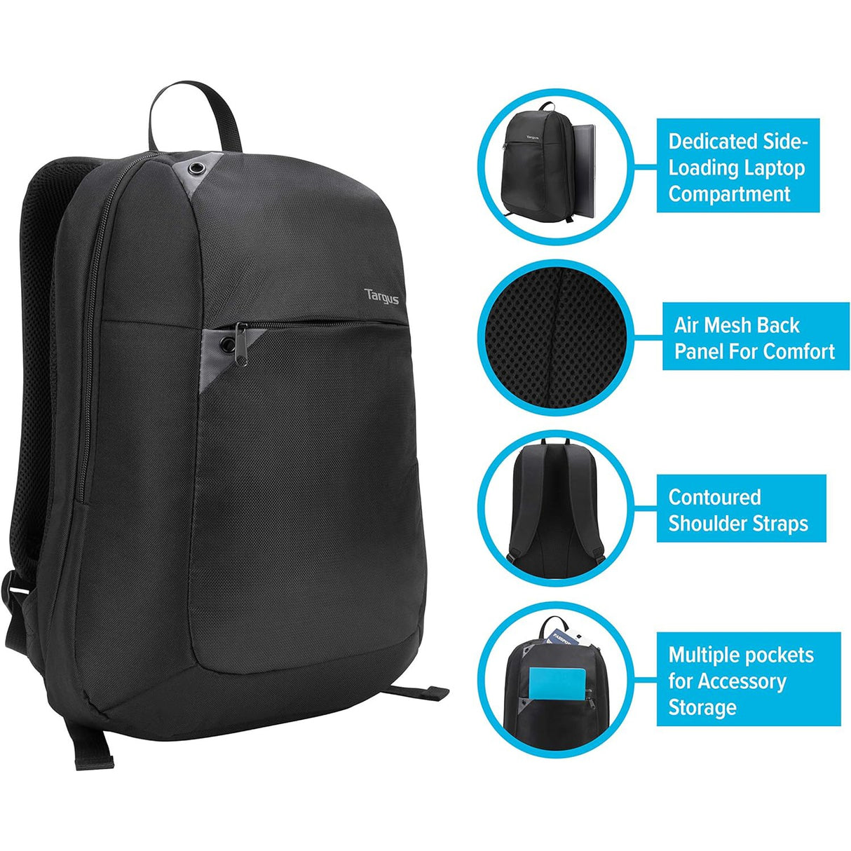 Mochila Targus Ultralight para Laptop, Negro, 15.6 - Panamá