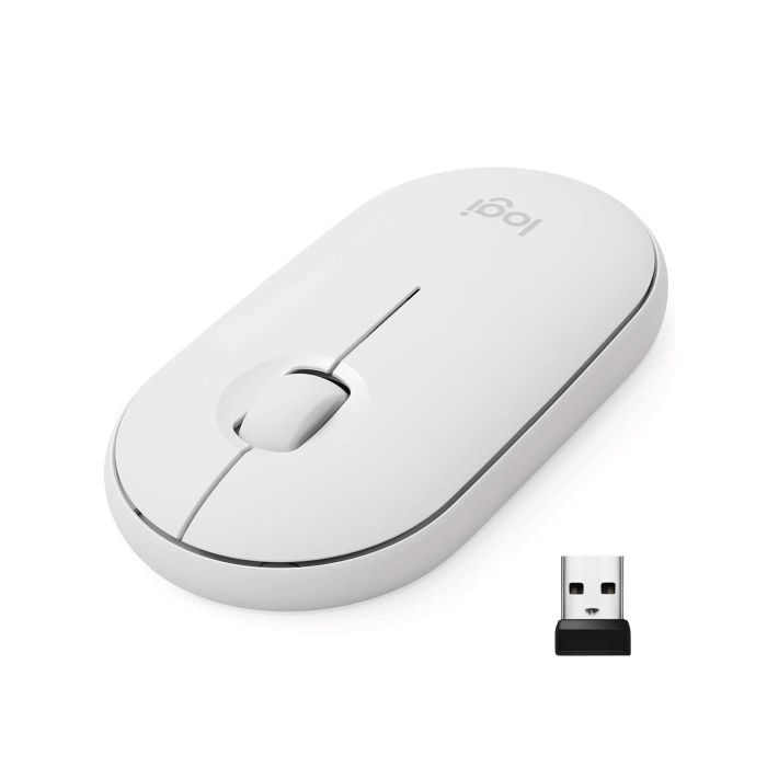 Mouse (Raton) Logitech Pebble M350 Blanco | Bluetooth - Panamá