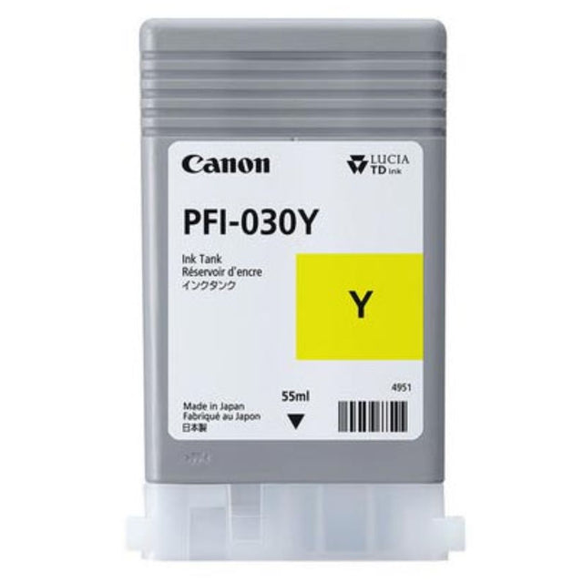 Tinta Canon PFI-030Y Yellow | Para imagePROGRAF TM-240 / TM-340 / TM-340MFP / TM-240MFP - Panamá