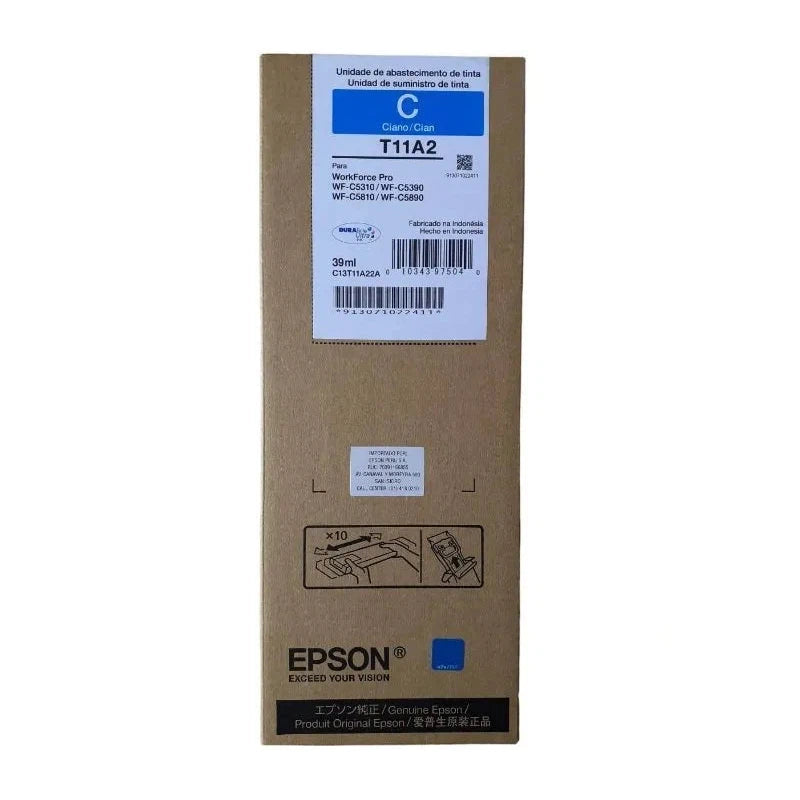 Tinta Epson T11A220-AL Cyan | WorkForce Pro WF-C5810 / WF-C5890/ WF-C5390/ WF-5310 | 5,000 Páginas - Panamá