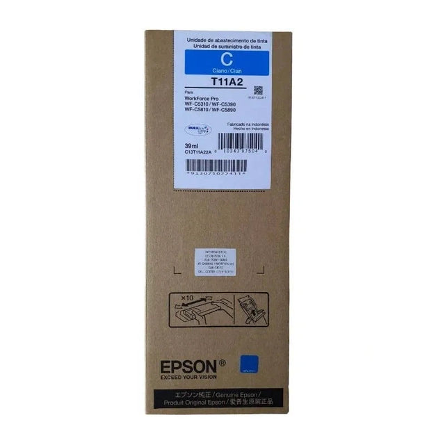 Tinta Epson T11A220-AL Cyan | WorkForce Pro WF-C5810 / WF-C5890/ WF-C5390/ WF-5310 | 5,000 Páginas - Panamá