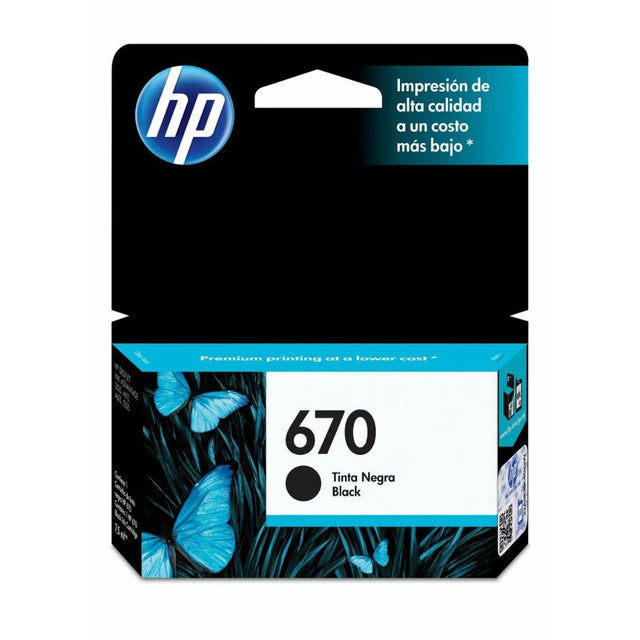 Tinta HP 670 Negra - CZ113AL | Para DeskJet Ink Advantage 3525 / 4615 / 4625 / 5525 - Panamá