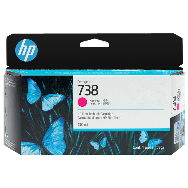 Tinta Hp 738 Magenta - 130 ml - 498N6A - Hp Designjet T850 - Panamá