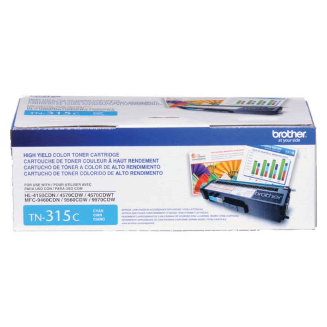 TONER BROTHER TN-315C | TN315C Cyan | Para HL-4150CDN / HL-4570CDW / HL-4570CDWT / MFC-9450CDN / MFC-9460CDN / MFC-9560CDW / MFC-9970CDW - Panamá