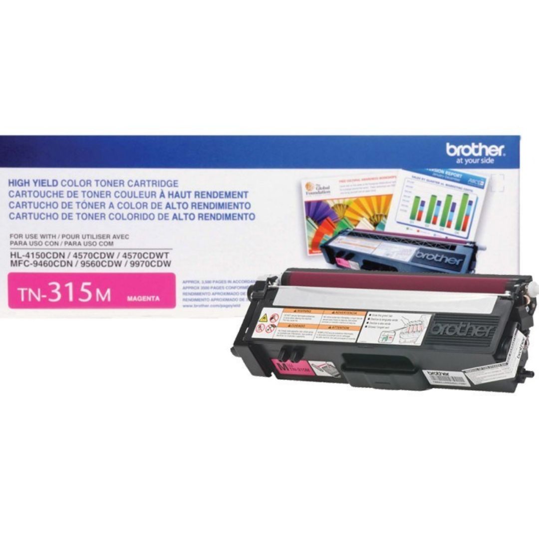 TONER BROTHER TN-315M | TN315M Magenta | Para HL-4150CDN / HL-4570CDW / HL-4570CDWT / MFC-9450CDN / MFC-9460CDN / MFC-9560CDW / MFC-9970CDW - Panamá