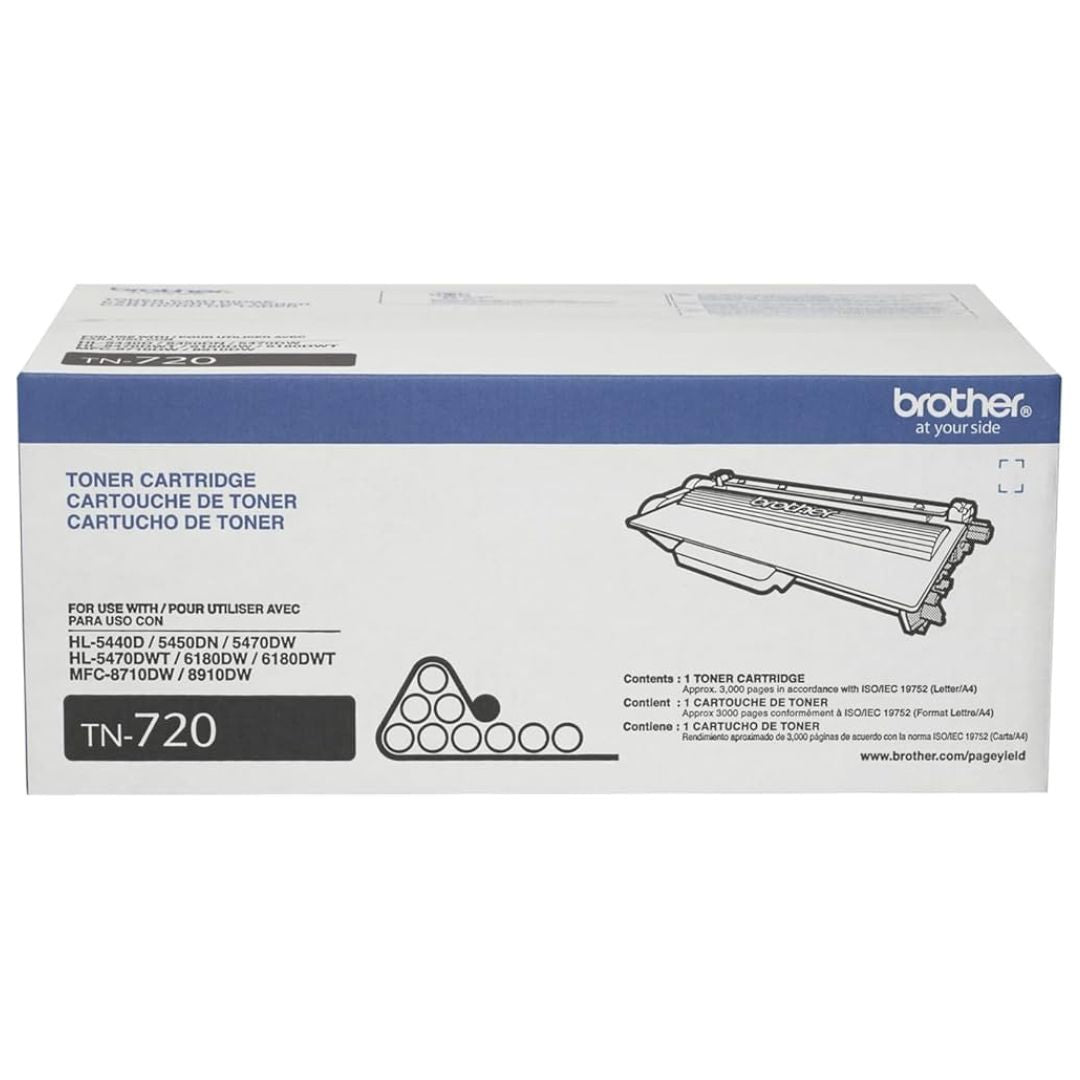 Toner Brother TN-720 | TN720 | Para DCP-8110DN / DCP-8150DN / DCP-8155DN / HL-5440D / HL-5450DN / HL-5470DW / HL-5470DWT / HL-6180DW / HL-6180DWT / MFC-8510DN / MFC-8710DW / MFC-8810DW / MFC-8910DW / MFC-8950DW / MFC-8950DWT | 3,000 páginas - Panamá
