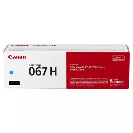 Toner Canon 067H | 067 H | Cyan | Para imageCLASS LBP632Cdw / MF656Cdw | 2,350 páginas - Panamá