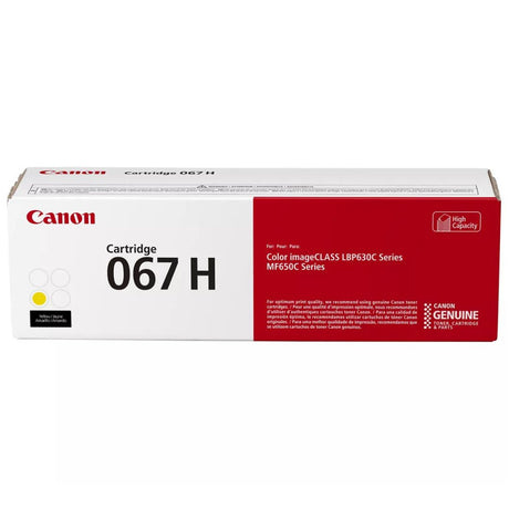 Toner Canon 067H | 067 H | Yellow | Para imageCLASS LBP632Cdw / MF656Cdw | 2,350 páginas - Panamá