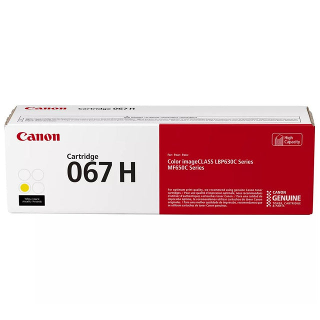 Toner Canon 067H | 067 H | Yellow | Para imageCLASS LBP632Cdw / MF656Cdw | 2,350 páginas - Panamá