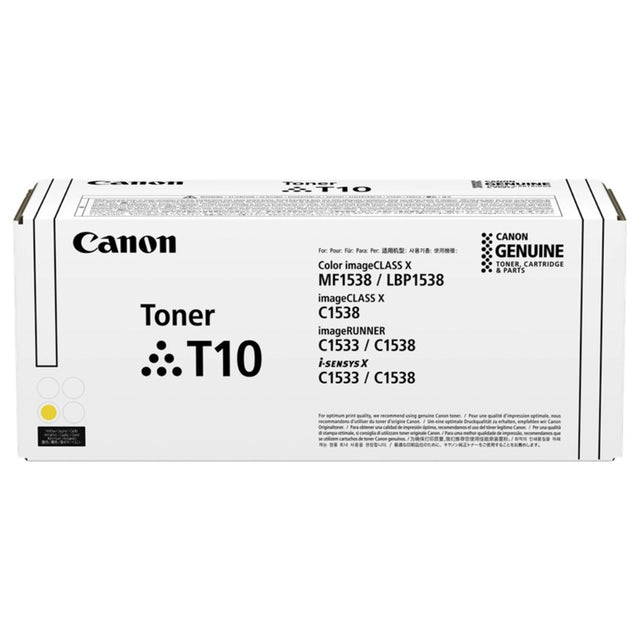 Toner Canon T10 Amarillo | Para imageCLASS X LBP1538C, MF1538C | 10,000 páginas - Panamá