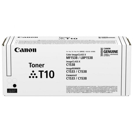 Toner Canon T10 Negro | Para imageCLASS X LBP1538C, MF1538C | 13,000 páginas - Panamá