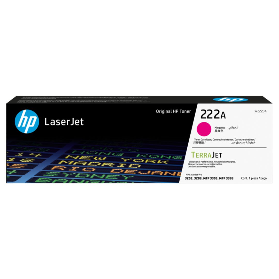 Toner Hp W2223A | Magenta 222A | Para Color LaserJet Pro 3303fdw / 3303dw / 3203dn | 1,200 páginas - Panamá