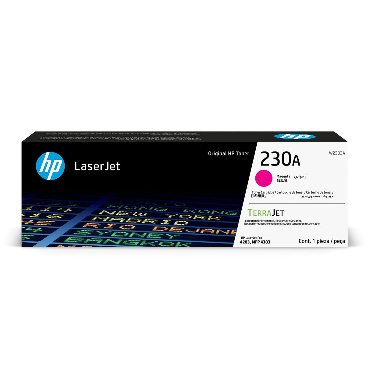 Toner Hp W2303A 230A Magenta | para HP LaserJet Pro 4203 / 4303 | 1,800 páginas - Panamá