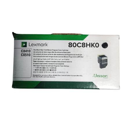 Toner Lexmark 80C8HK0 - Negro | Toner Lexmark Original | Para CX510de / CX410de / CX310dn / CX310dn | 4,000 páginas - Panamá