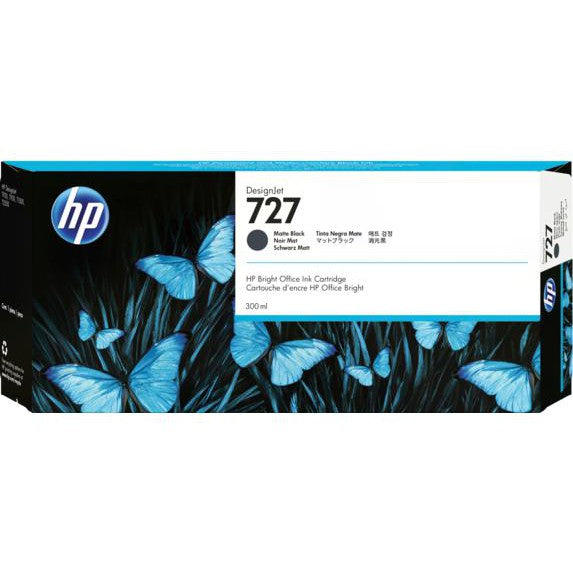 Cartucho de tinta HP Designjet 727 Negro mate de 300 ml