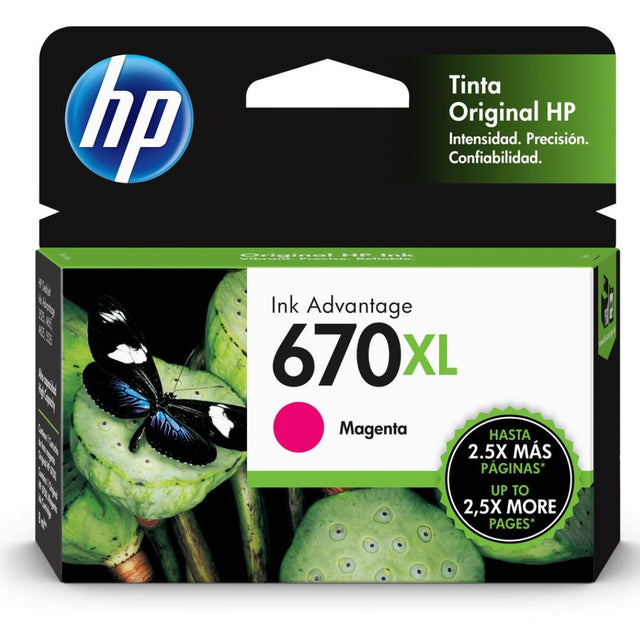 Tinta HP 670 XL-MAGENTA-Alto Rendimiento | 3525 | 4615 | 4625 |5525