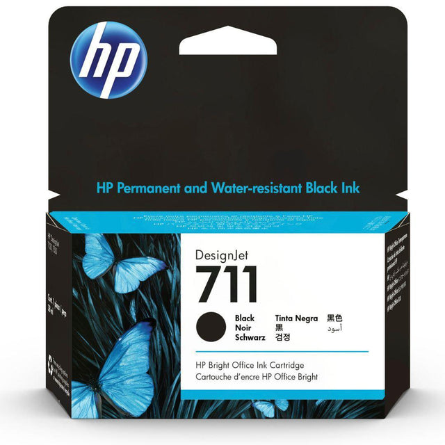 Tinta HP 711 - CZ129A - Negro - Ploter HP DesignJet T120 - T130 - T520 - T530