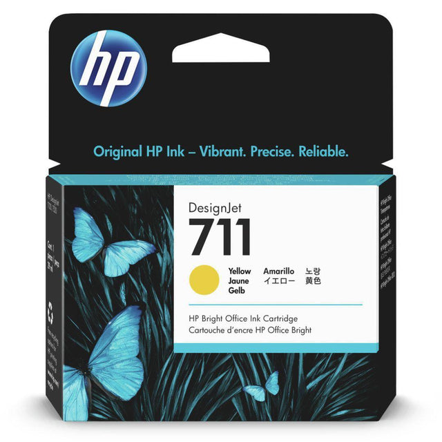 Tinta HP 711 - CZ132A - Yellow - Ploter HP DesignJet T120 - T130 - T520 - T530