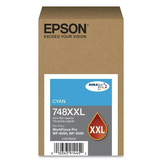 Tinta Epson - T748XXL220 - 748XXL Cyan | WorkFroce Pro WF-6090/WF-6590