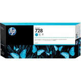 Tinta HP 728 Cyan - 300 ml - F9K17A - Ploter HP DesignJet T730 T830