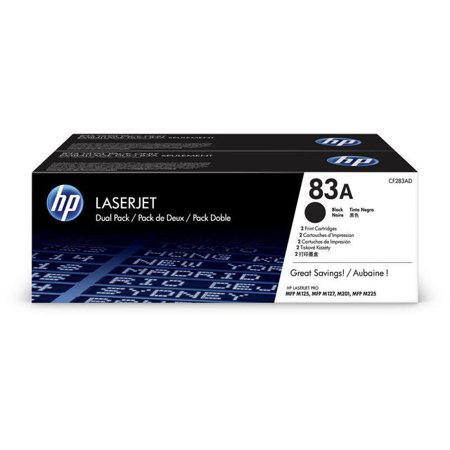 Toner Hp CF283AD - 83AD - PAQUETE DOBLE