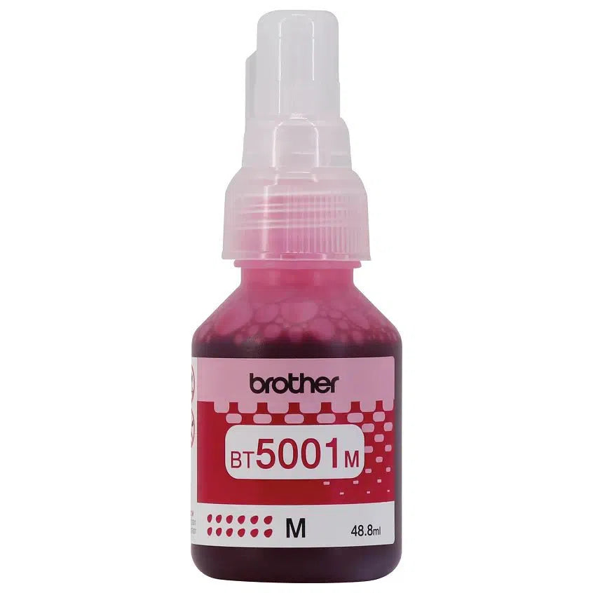 Botella de Tinta Brother BT5001M - Magenta | Para DCP-T500W / DCP-T510W / DCP-T700W / DCP-T710W / DCP-T720DW / MFC-T910W / MFC-T800W / MFC-T920DW / MFC-T4500DW | 5,000 paginas - Panamá