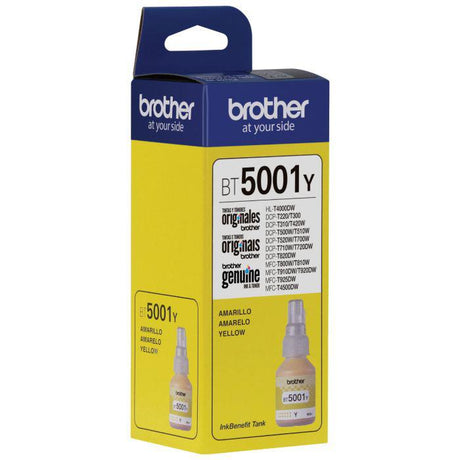 Botella de Tinta Brother BT5001Y - Yellow | Para DCP-T500W / DCP-T510W / DCP-T700W / DCP-T710W / DCP-T720DW /MFC-T910W / MFC-T800W / MFC-T920DW / MFC-T4500DW | 5,000 paginas - Panamá