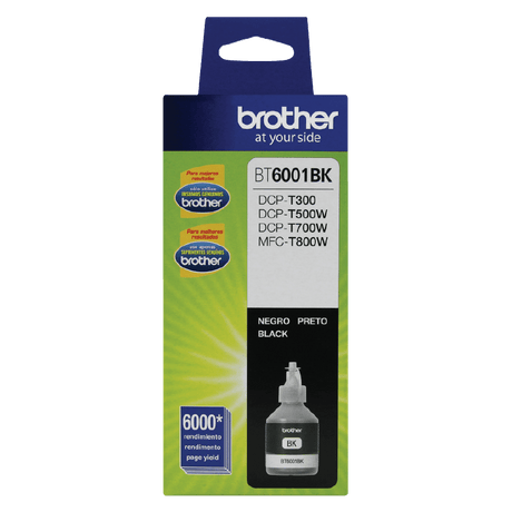 Botella de Tinta Brother BT6001BK - Negro | Para DCP-T300 / T500W / T700W / MFC-T800W | 6,000 Páginas - Panamá