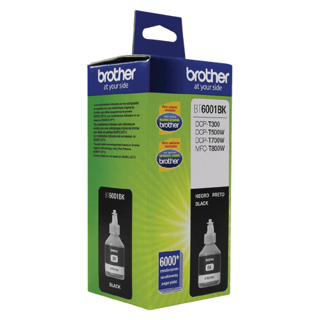 Botella de Tinta Brother BT6001BK - Negro | Para DCP-T300 / T500W / T700W / MFC-T800W | 6,000 Páginas - Panamá