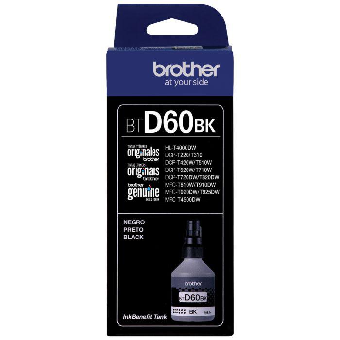 Botella de Tinta Brother BTD60BK | Para DCP-T510W / DCP-T700W / DCP-T710W / MFC-T910W / MFC-T810W / MFC-T920DW | 6,500 paginas - Panamá