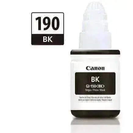 Botella de Tinta Canon GI-190 Negro | Para Pixma G2110 / G3110 / G4100 / G4110 | 6,000 páginas - Panamá