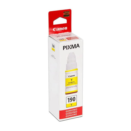 Botella de Tinta Canon GI-190 Yellow | Para Pixma G2110 / G3110 / G4100 / G4110 | 7,000 páginas - Panamá