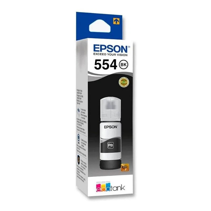 Botella de tinta Epson T554120 - Tinta Negra | Ecotank L8160/L8180 - Panamá