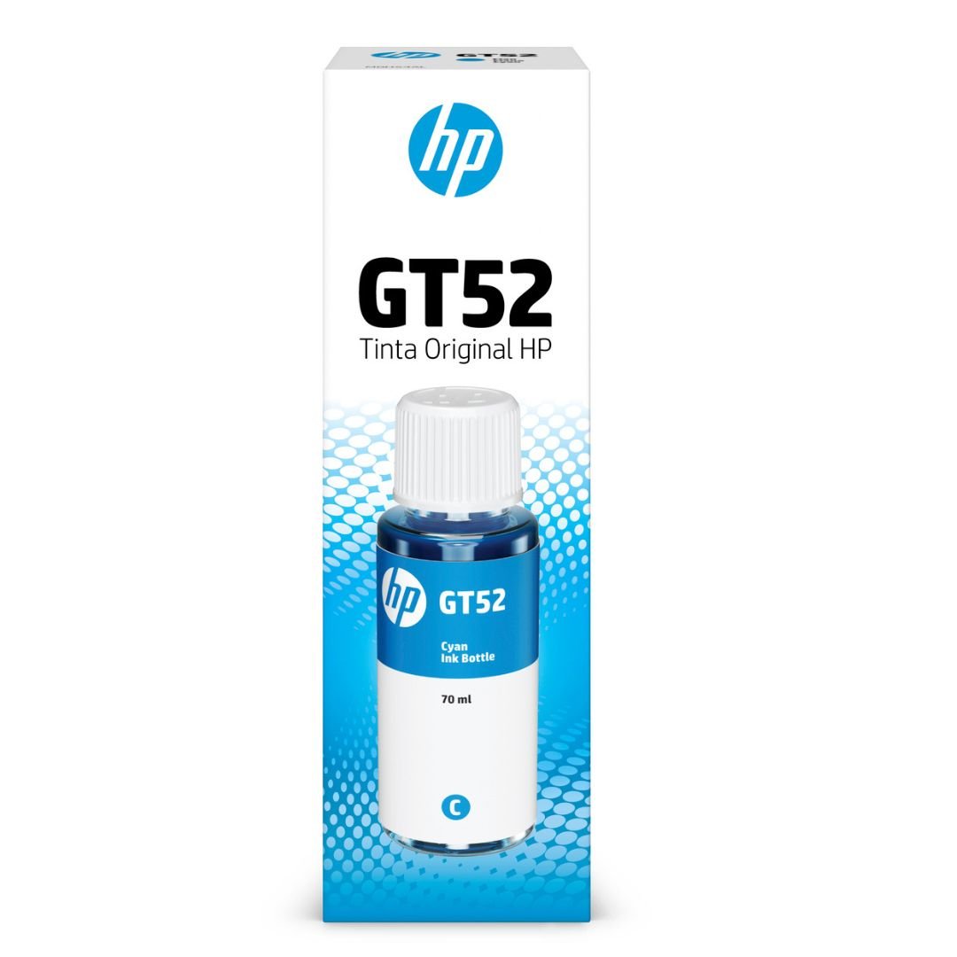 Botella de Tinta HP GT52 Cyan | Ink Tank 315/110/115/415 - DeskJet GT-5810/5820 - Smart Tank 580 / 750 | 8,000 páginas - Panamá