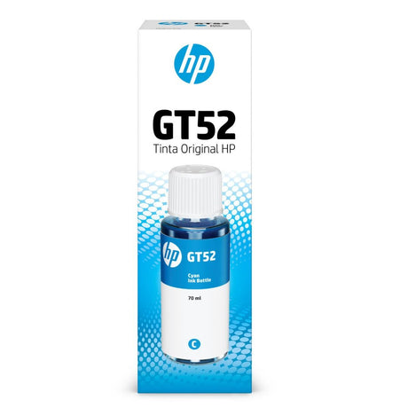 Botella de Tinta HP GT52 Cyan | Ink Tank 315/110/115/415 - DeskJet GT-5810/5820 - Smart Tank 580 / 750 | 8,000 páginas - Panamá