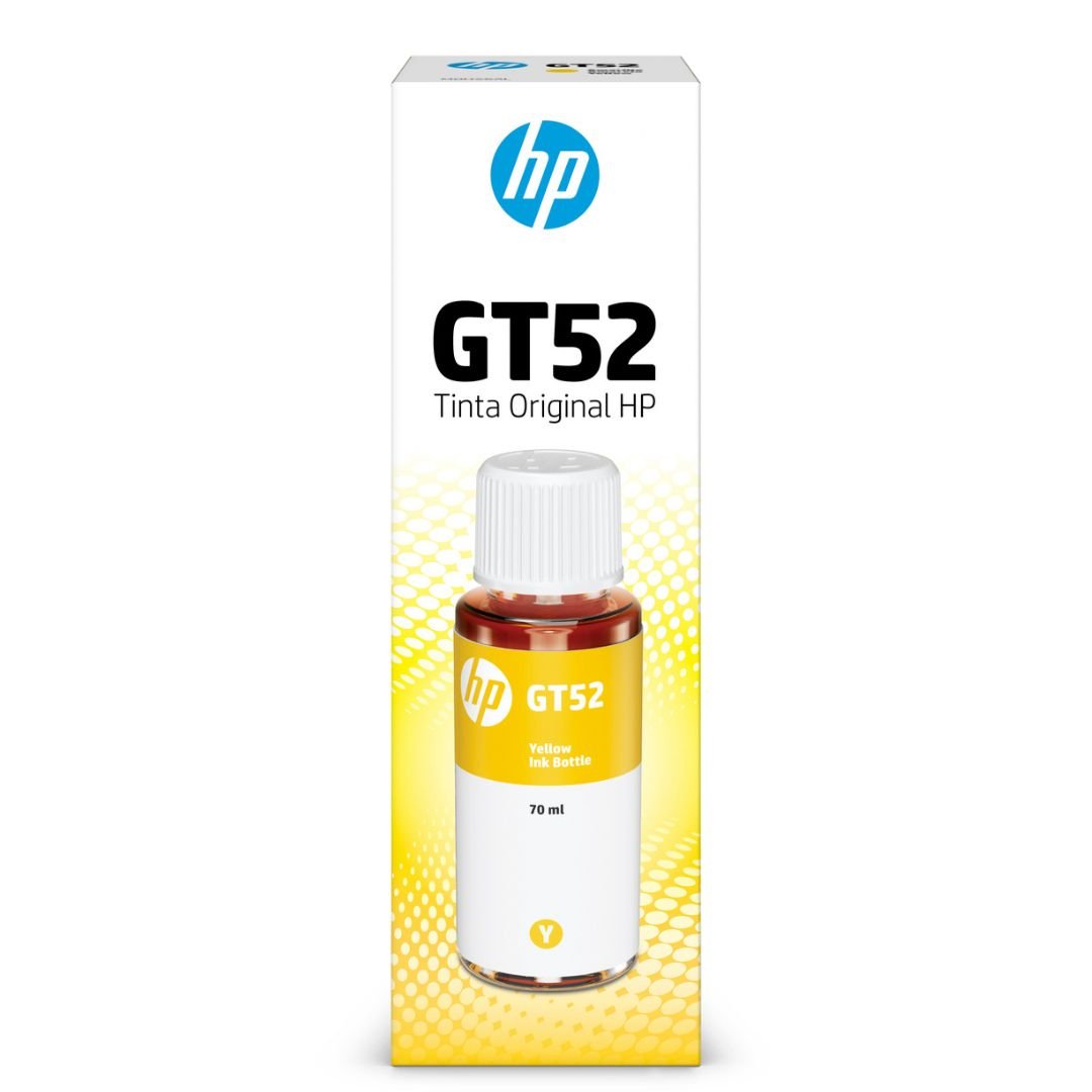 Botella de Tinta HP GT52 Yellow | Para Ink Tank 315/110/115/415 - DeskJet GT-5810/5820 - Smart Tank 580 / 750 | 8,000 páginas - Panamá